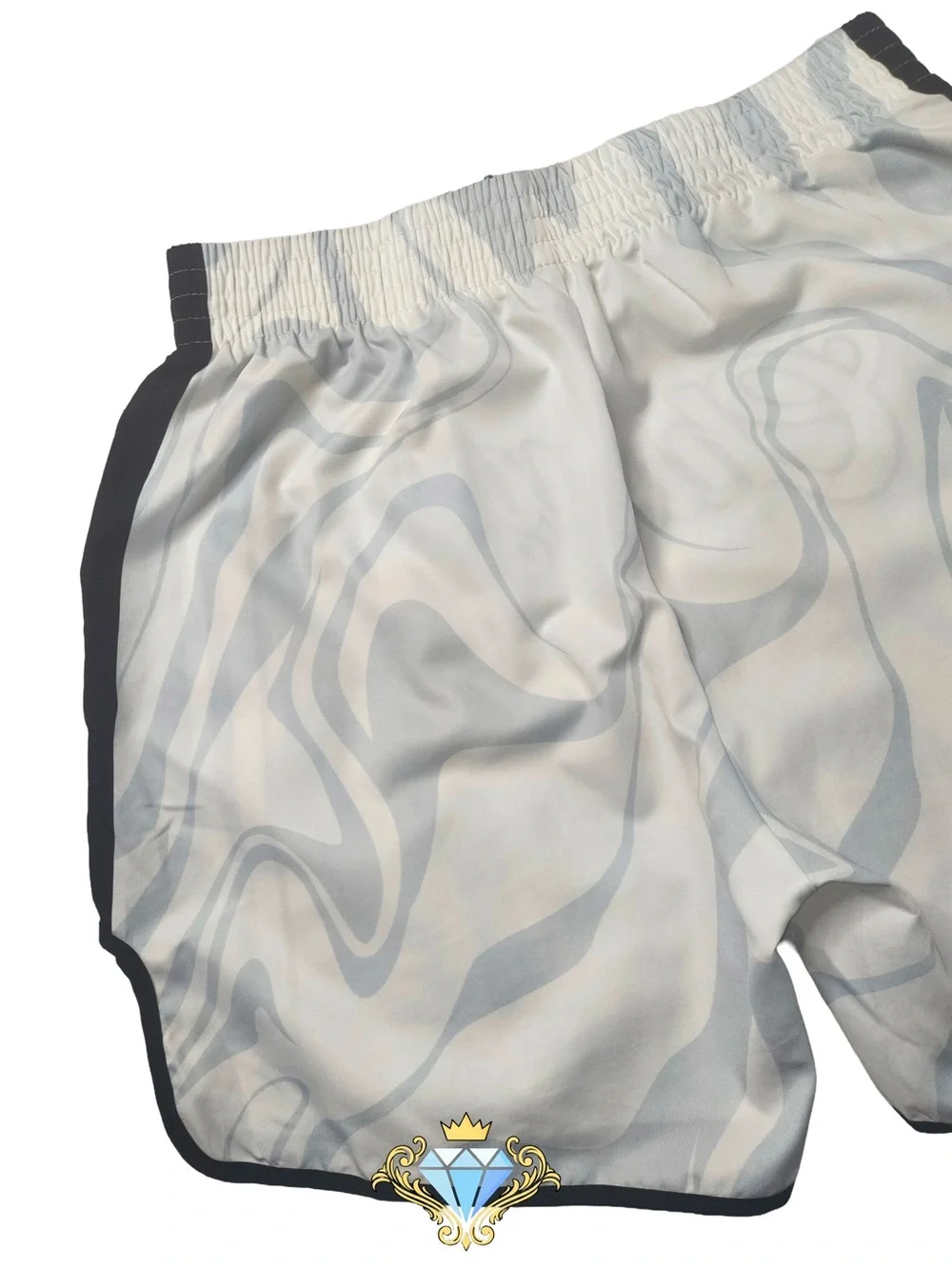 ROMWE Men’s Chicago 23 Graphic Mesh Shorts White Grey XL EUC Streetwear